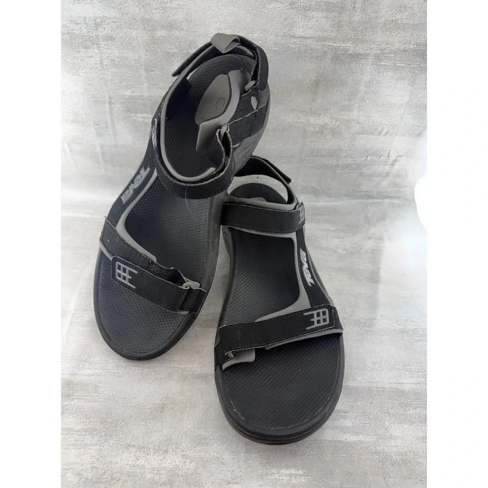 Teva Tanza Men Black Grey Sport Sandals Hiking Water Shoes 4289 Size 13